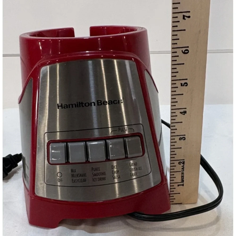 Hamilton Beach Red Blender Motor Base Only Tested Working Model 58147 Series